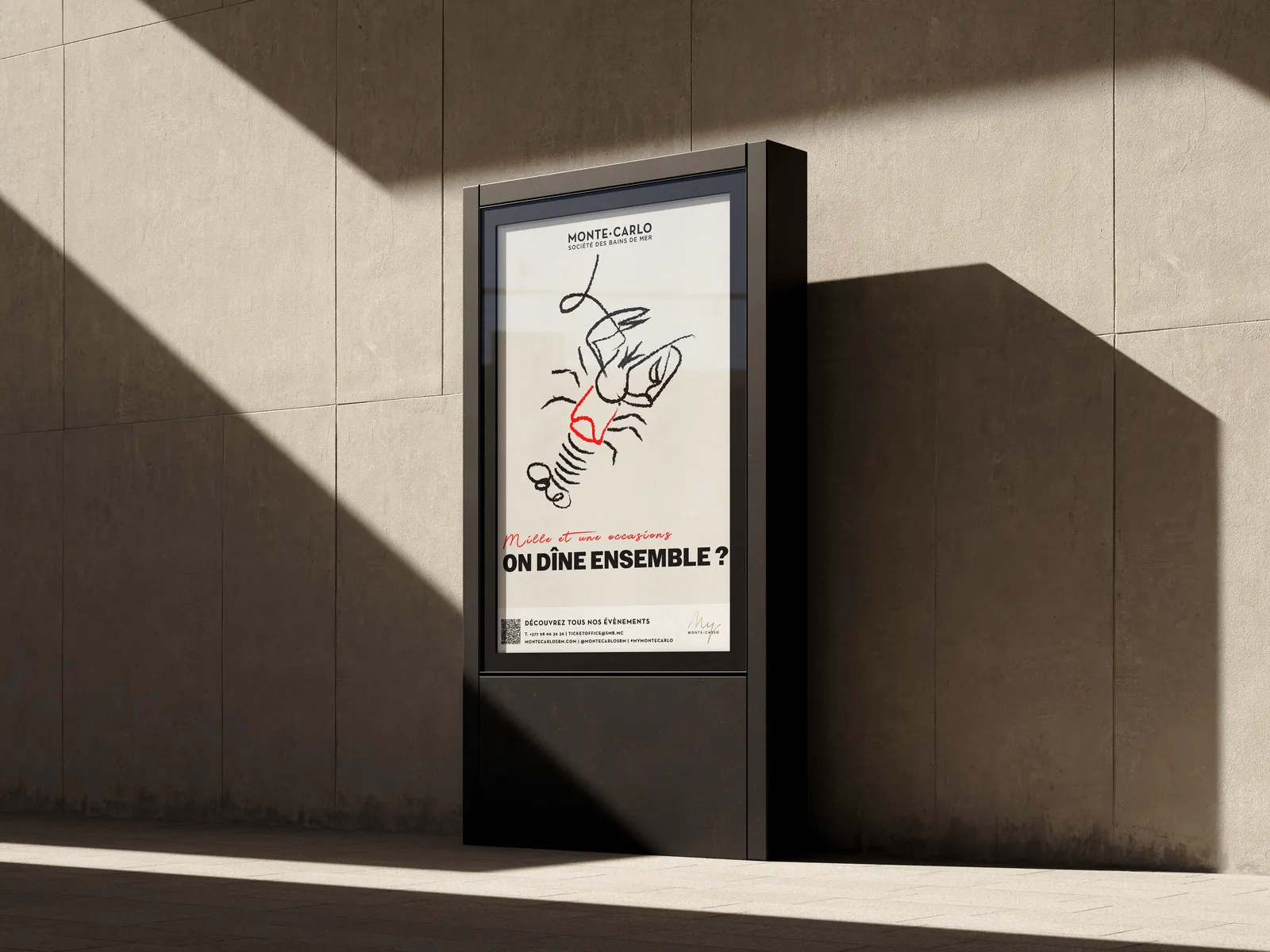 panneau d'affichage de la SBM pour une campagne de publicité