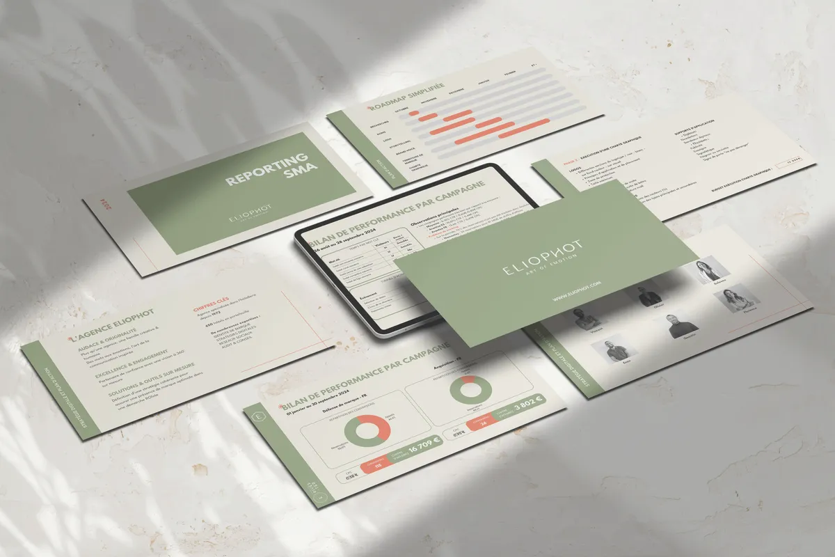 mockup d'un reporting sma